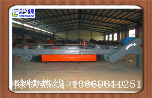 自卸式電磁除鐵器，福建超強干式自卸式電磁除鐵器_福建超強干式自卸式電磁除鐵器廠家配件_型號及工作視頻