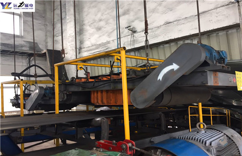 電磁自卸式除鐵器，陜西電磁自卸式除鐵器型號_陜西電磁自卸式除鐵器型號保養(yǎng)廠家配件_型號及工作視頻 